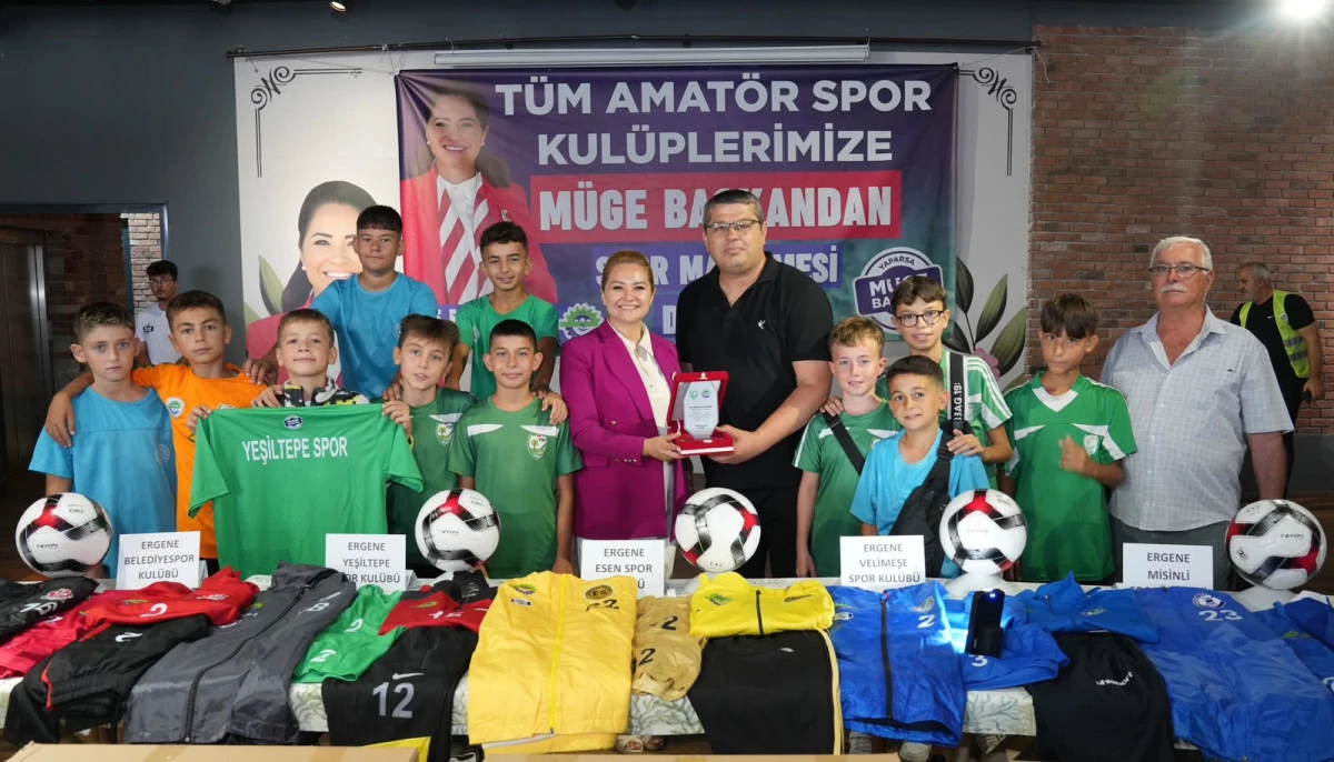ERGENE&rsquo;DE AMAT&Ouml;R SPORA MALZEME DESTEĞİ